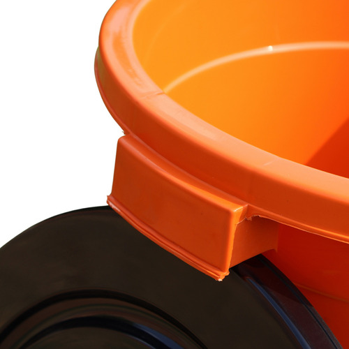 Bote De Basura Premium 50 Lt Plástico Cesto Con Tapa Color Naranja
