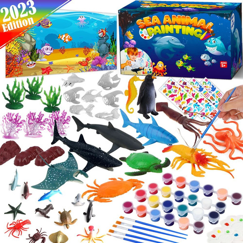 Kit De Pintura Funzbo  De Animales Del Mar Del Océan Fr81kp