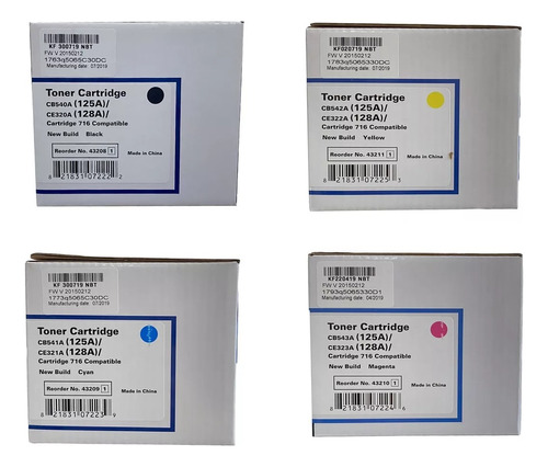 Pack De 4 Toner Compatible  125a 128a Cp1215 Cm1415 Katun