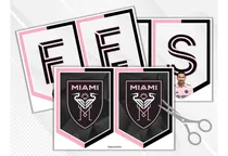 Comprar Kit Imprimible Banderín Messi Inter Miami Editable