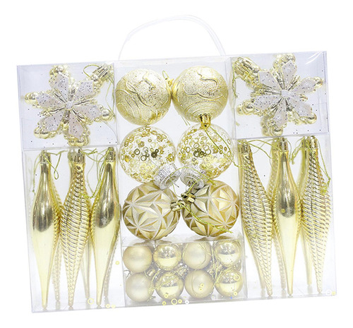 40x Adornos De Bolas De Navidad Colgantes Con Dijes,