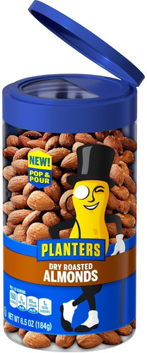 Planters Dry Roasted Almonds 184 Gr Almendras Secas Tostadas