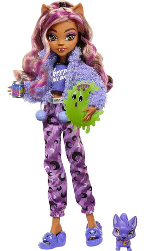 Monster High Doll Y Accesorios De Pijamas, Clawdeen Wolf Dol