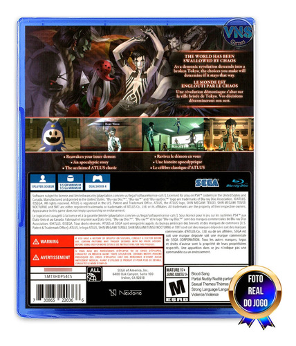 Shin Megami Tensei 3 Iii Nocturne Hd Remaster - Ps4 - Novo