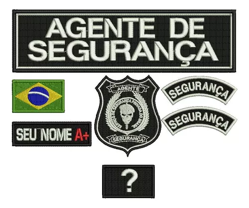 PATCH BORDADO BRASIL COM SEU NOME