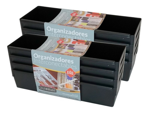 Organizadores Cajon Ropa Interior Medias Colombraro Kit X 8