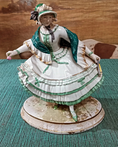 Antigua Dama De Porcelana Austriaca