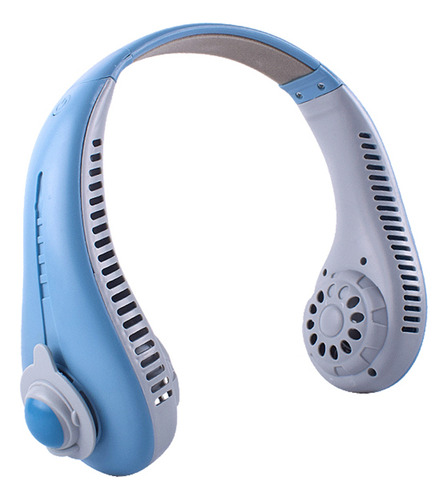 Ventilador Cuello Portatil Silencioso Con Usb 3 Velocidades Color Azul