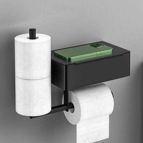 Soporte De Papel Higiénico Con Estante Portarrollos De Papel