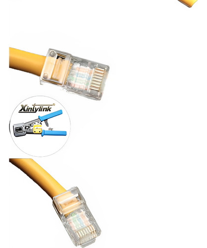 Conector De Cable Ethernet Rj45 Cat6 Cat5e Rg45, Utp Rg Rj
