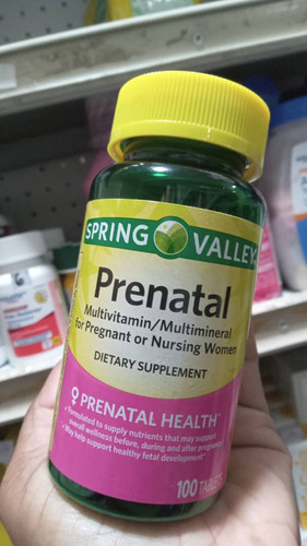 Suplemento Spring Valley Multivitaminico Prenatal De 100 Tab