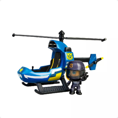 Muñeco Pinypon Accion Helicoptero Policia Accesorios