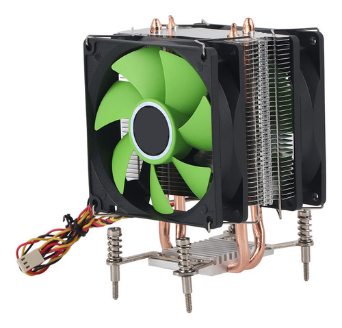Ventilador De Refrigeración De Cpu, 3 Cables, Doble Tubo De