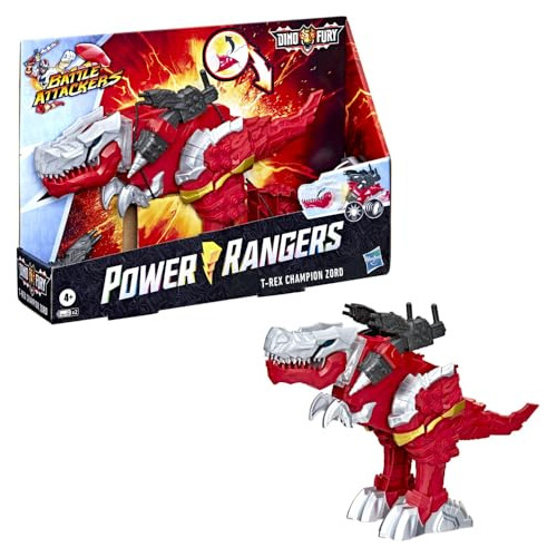 Power Rangers Battle Attackers Dino Fury T-rex Champion Zord