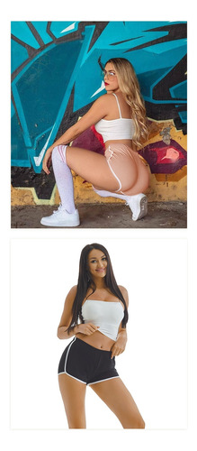 Pantalones Cortos De Cadera Sexy Elásticos Para Mujer