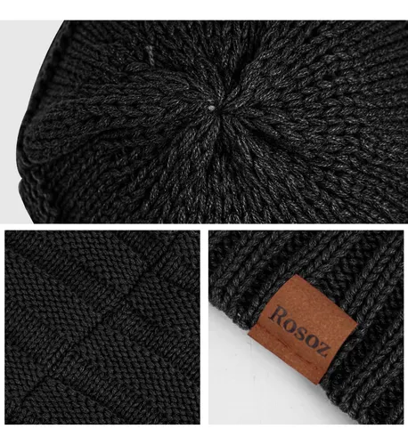 Rosoz Gorros De Invierno Para Mujer Para Mujer, Gorros De Pu