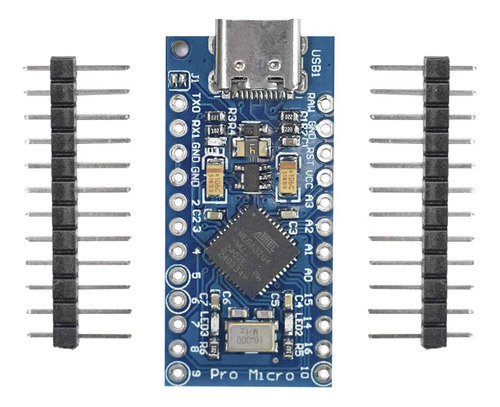 Placa Arduino Pro Micro Atmega32u4 - Usb C