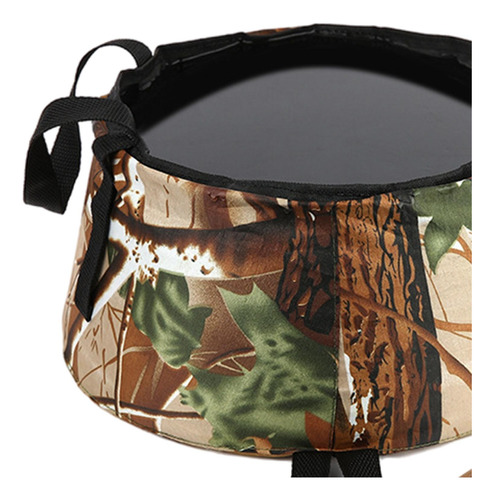 Lavabo De Cubo Plegable Para Acampar De Camuflaje Para Pesca