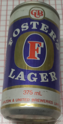 Lata Chapa Cerveza Forsters Cup Vacia Australia Forsters Melbourne Cup 1985 (Usado)