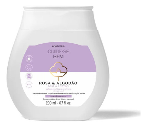 Boticário Cuide-se Bem Sabonete Íntimo Feminino Frasco 200ml