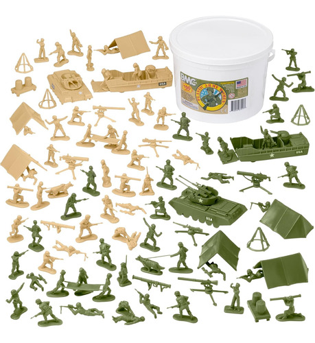 Bmc Bucket Of Army Women - Juego De 100 Piezas De Soldado Fe