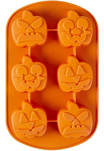 Molde De Silicona Antiadherente Wilton Jack-o-lantern, 6 Cav