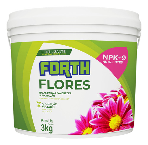 Adubo Forth Flores 3kg Fertilizante Floração Vaso E Jardim