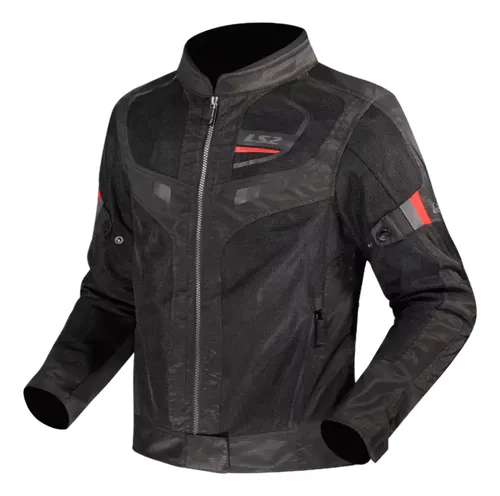 comprar Campera Moto Ls2 Garda Air Man Hombre Negro Rojo