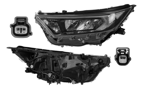 Faro Izquierdo Toyota Rav4 C/motor C/leds 2019 2020 Depo