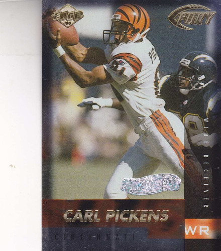 1999 Edge Fury Holo Galvanized Carl Pickens Wr Bengals /500