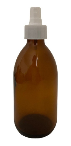 12 Pz. Botella Vidrio 250ml Ámbar Con Atomizador (it-436)