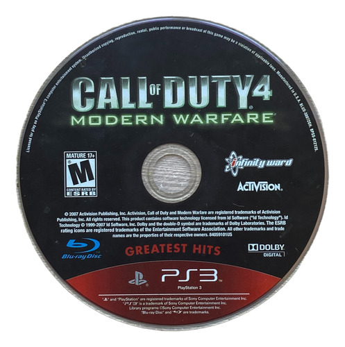 Call Of Duty 4: Modern Warfare - Ps3 Físico (Usado)