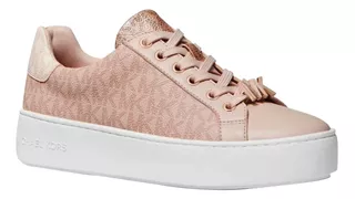 Tenis Michael Kors Original Dama Poppy Logo Sneaker Vainilla