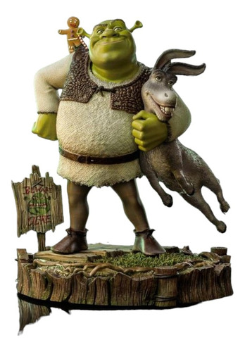Shrek, Donkey And The Gingerbread Man Deluxe Art Scale 1/10