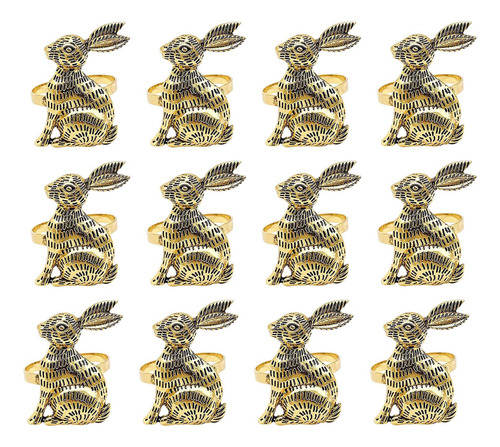 Servilleteros De Conejo De Pascua, Adorno Con Hebilla Oro