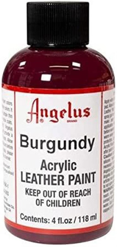 Pinturas Para Cuero De Angelus, Burgundy, 4 Onza Estándar