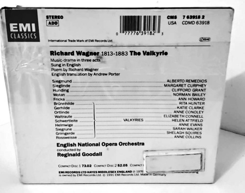 Cd As Walquirias, Richard Wagner Box, 12xs Juros.