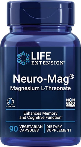 Suplemento Life Extension  Neuro-mag Magnesio 90 Cápsulas