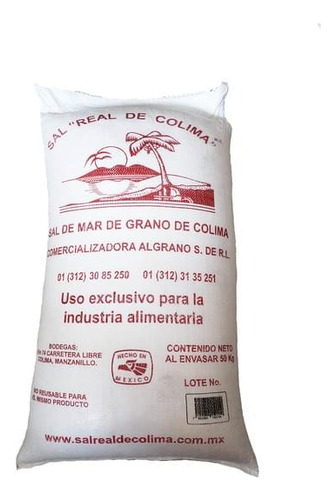 Sal De Mar Natural De Colima 50kg Orgánica-libre De Químicos