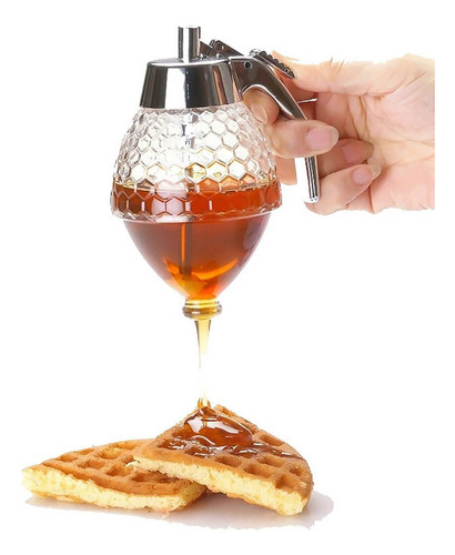 Meleira Honey Dispenser Pote Para Mel Cor Prateado