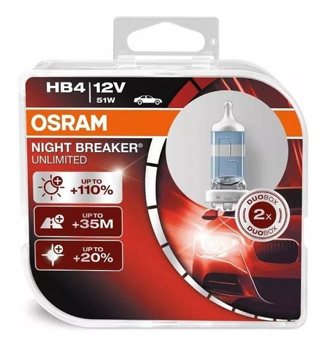 Par Lámpara Osram Night Breaker Unlimited Hb4