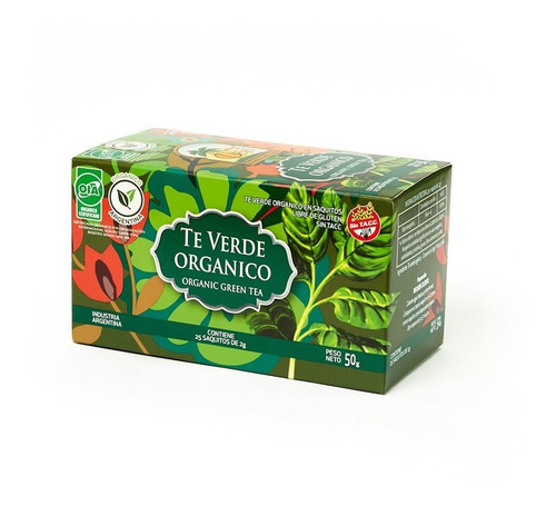 Imagen 2 de 2 de Té Verde Orgánico Hierbas Del Oasis Pack X 3 Cajas