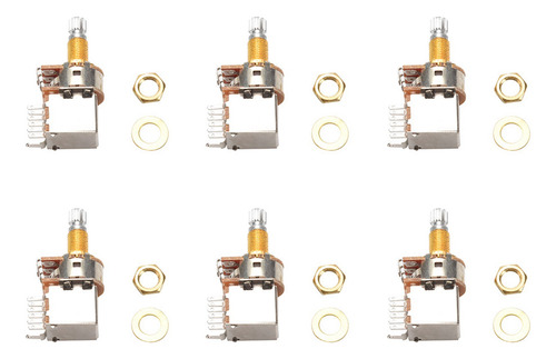 Potenciómetro A500k, 6 Pulsadores Y Pulsadores Estriados, Dp