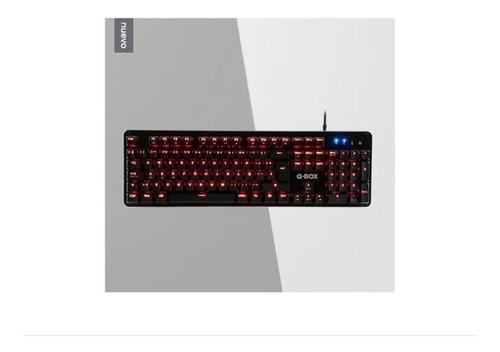 Imagen 2 de 2 de Teclado Gamer Qbox Qbmk07 Cable Luz Rgb Configurable Español