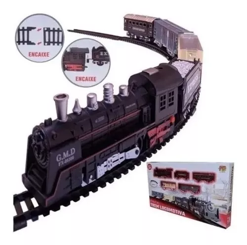 Brinquedo Trenzinho Trem Locomotiva c/ trilhos infantil - Company