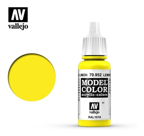 Tinta Lemon Yellow 70952 Model Color Vallejo Modelismo