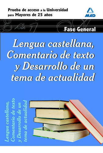 Libro Lengua Castellana Prueba Acceso Univers.mayores 25 ...