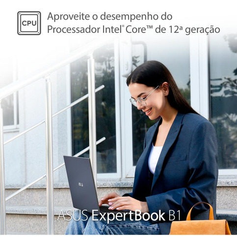 Notebook ASUS ExpertBook B1502CBA Intel Core i5 1235U 8GB Ram 512GB SSD Windows 11 Pro Tela 15,6" FHD Black - BQ2862X