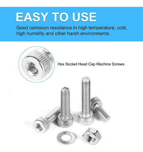 1120pcs M2 M3 M4 M5 Tampa Métrica Hexagonal De Cabeça