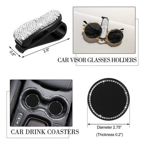 * Juego De Decoración De Coche For Mujer Bling Bling, 20